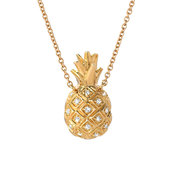 Pineapple necklace clearance rose gold