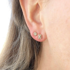 ear stack with a halo motif