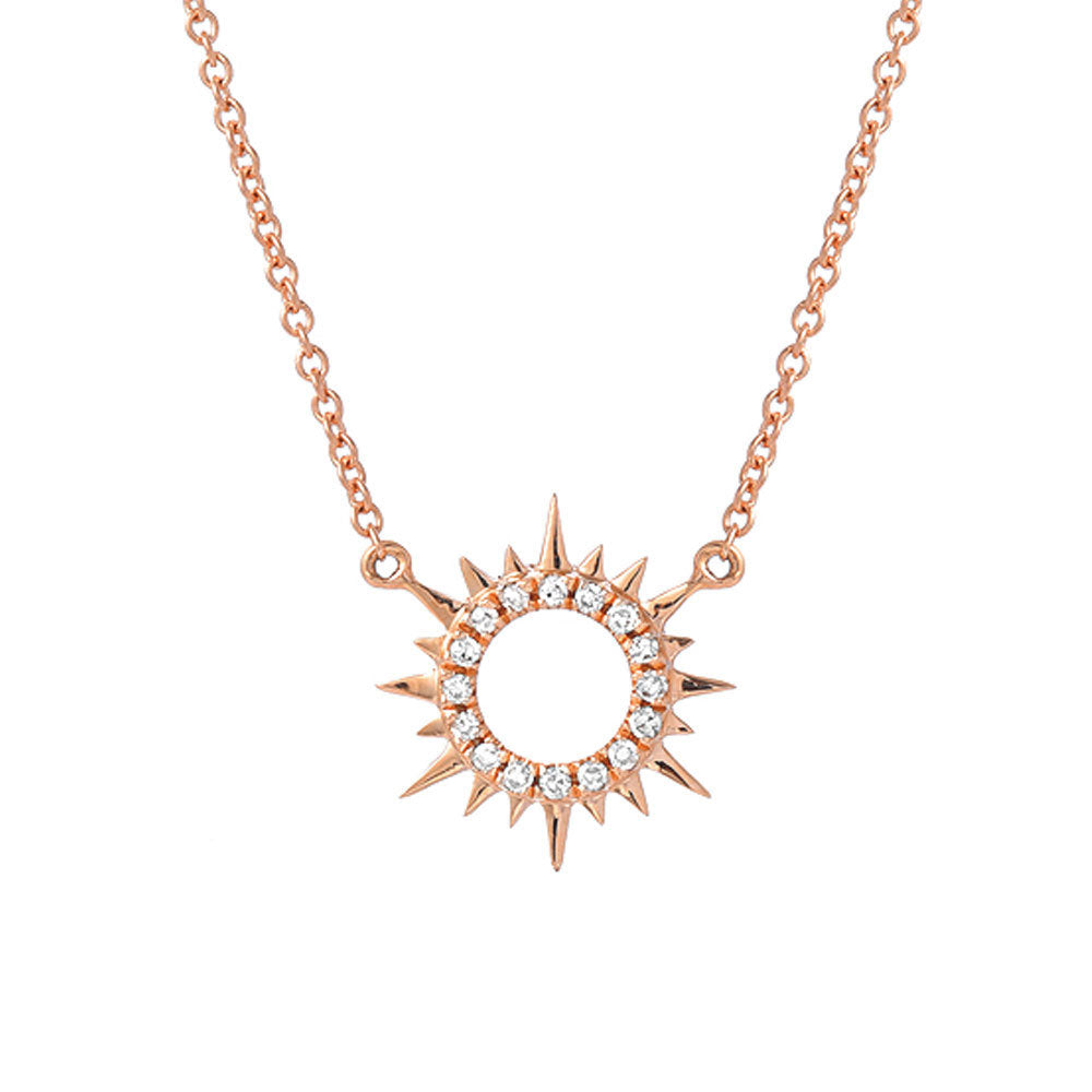 EF Collection Gold and Diamond Sunshine Necklace