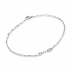 arrow bracelet with diamonds in white gold