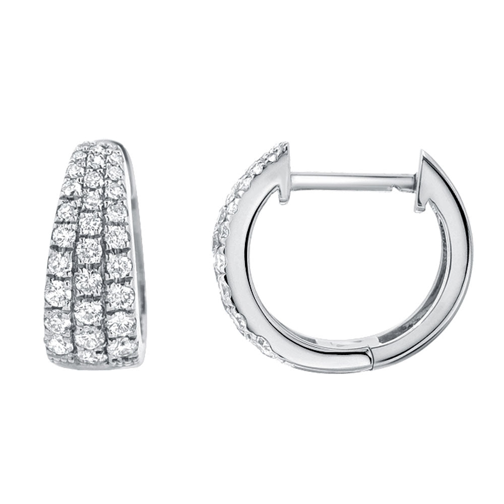 Diamond and Gold Huggies | Bold Hoop Earrings From Liven Company