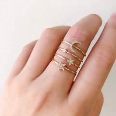 stackable celestial collection rings