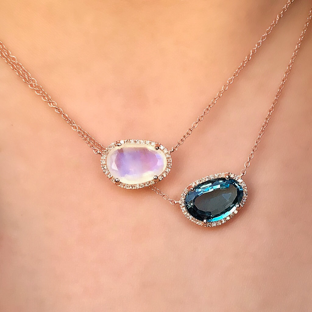 Peridot, Herkimer Diamond & Rainbow Moonstone Multi-strand Necklace –  Stoneluxxe
