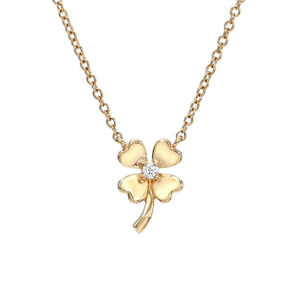 Good Luck Charm Necklace, Yellow Gold