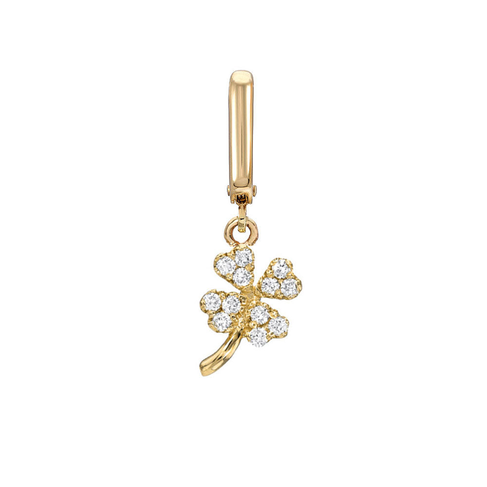 Lucky Clover Clip Charm, Charms For Bracelets and Necklaces